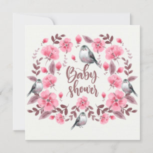 Birds Baby Dusche Einladung
