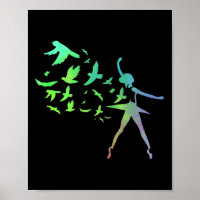 Birds Ballerina Silhouette Ballett Tanz