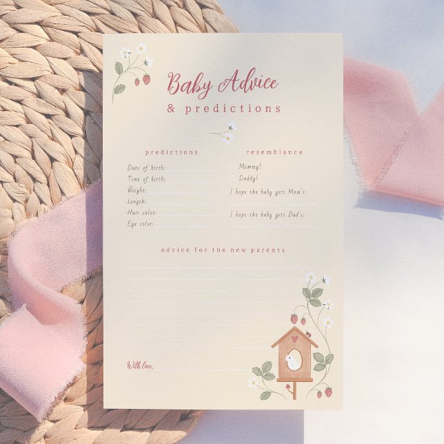 Birds & Berries Baby Predictions & Advice Game (Von Creator hochgeladen)