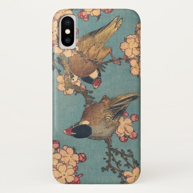 Birds Blume Hokusai Japanische Kunst Case-Mate iPhone Hülle (Rückseite)