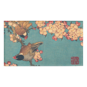 Birds Blume Hokusai Japanische Kunst Namenschild