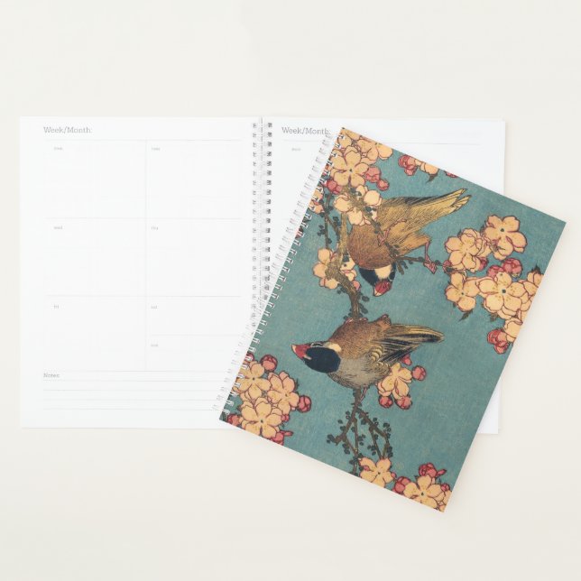 Birds Blume Hokusai Japanische Kunst Planer (Anzeige)