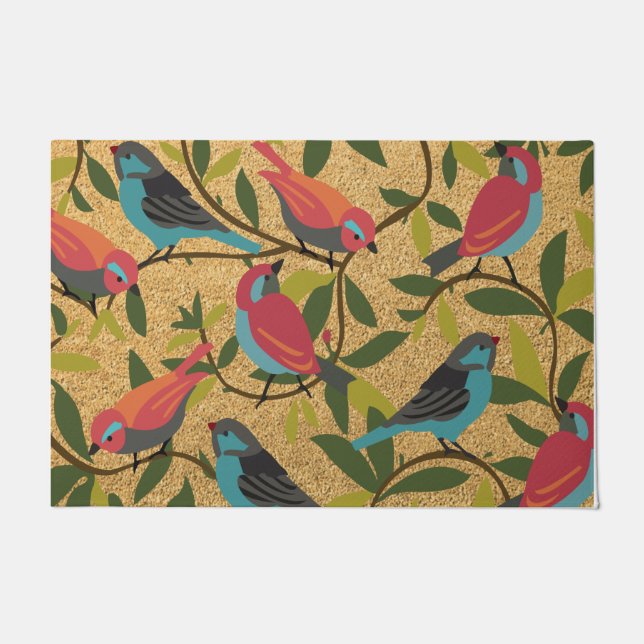 Birds Doormat, Haustürme, Hauswartungsgeschenk  Fußmatte (Vorderseite)
