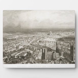 Bird's Eye View of London from Westminster Abbey, Fotoplatte