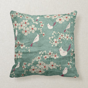 Birds & Flowers American MoJo Coussin
