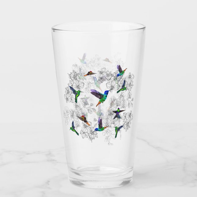 Birds-Frühling Glas (Vorderseite)