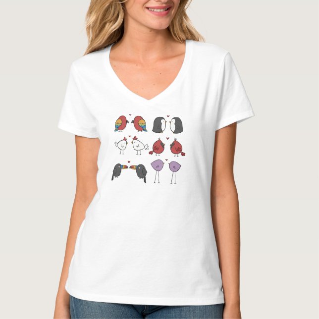 Birds In Love  T-Shirt (Vorderseite)