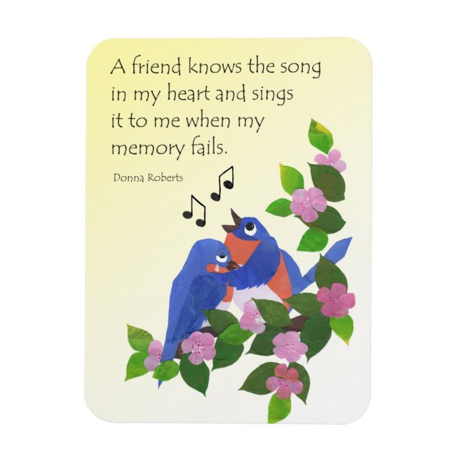 Birds Inspiration Friendship Quote Kühlschrankmagn Magnet (Vertikal)
