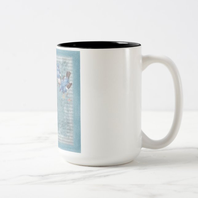 Birds-Kaffee-Tasse Zweifarbige Tasse (Rechts)