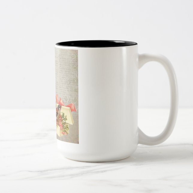 Birds-Kaffee-Tasse Zweifarbige Tasse (Rechts)