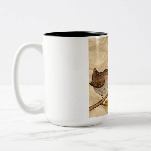 Birds-Kaffee-Tasse Zweifarbige Tasse (Links)
