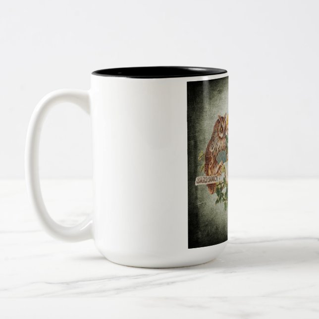 Birds-Kaffee-Tasse Zweifarbige Tasse (Links)