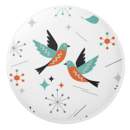 Birds Modern Mid Century Retro Atomic Keramikknauf