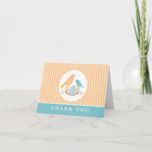 Birds Nest Baby shower Merci Cartes
