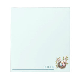 Bird's Nest Springtime Notepad Notizblock