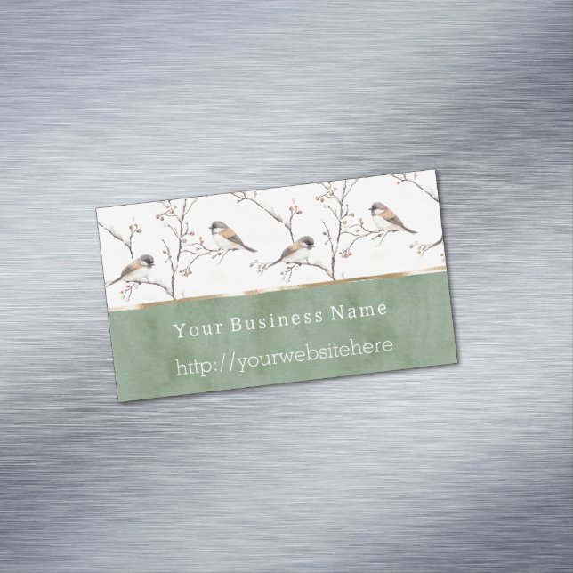 Birds of A Feather Business name website Magnetische Visitenkarte (Beispiel)