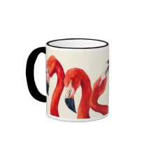 Birds of a Feather - tasse de café de Flamant rose