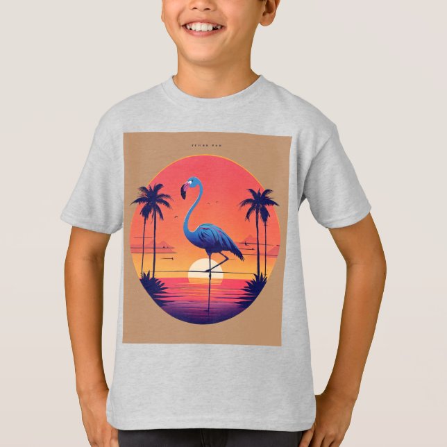 Birds on the Wire – Cartoon Flock Tee (Vorderseite)