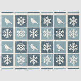  Birds & Snowflakes Christmas Winter Decoupage Seidenpapier