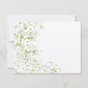 Birds & Swirls Wedding RSVP Response Card #17