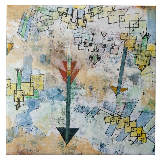 Birds Swooping Down and Arrows Fliese (Vorderseite)