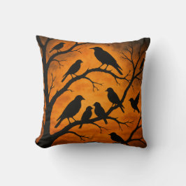 Birds Tree Silhouette Kissen