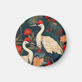 Birds with reds and greens magnet