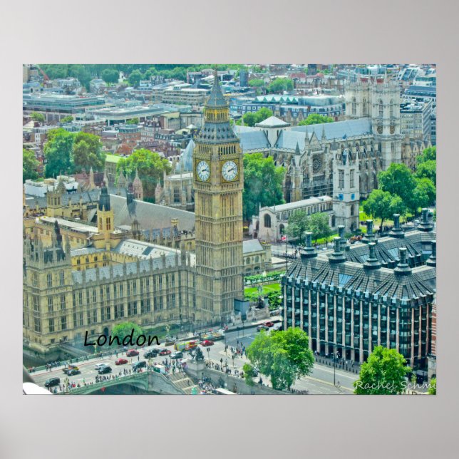 Birdseye View of London Poster (Vorne)