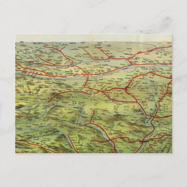 Birdseyes View Great Plains Postkarte (Vorderseite)