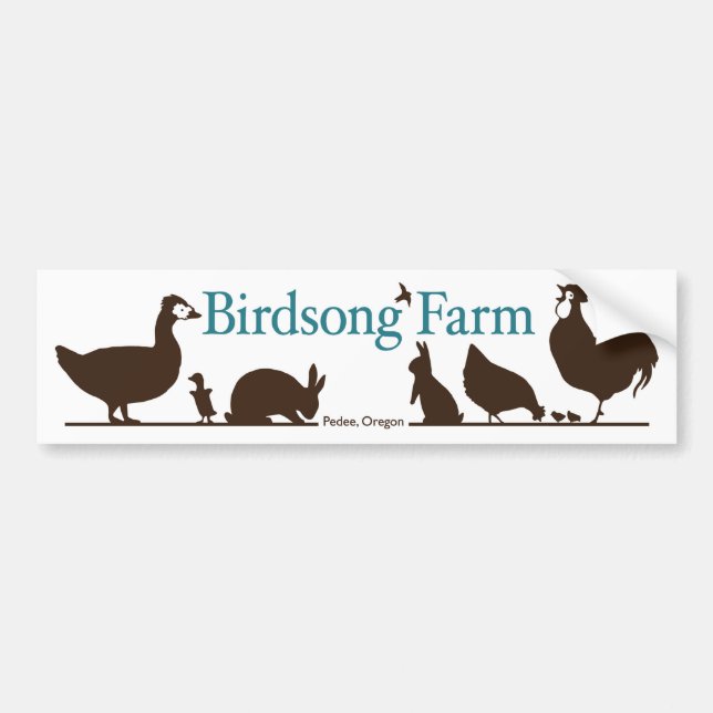 Birdsong-Bauernhof-Autoaufkleber Autoaufkleber (Vorne)