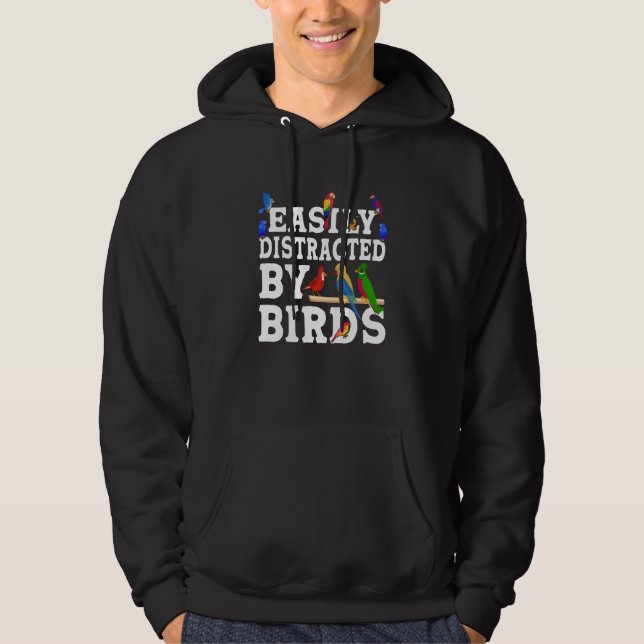 Birdwatcher Easily distracted by Birds Crazy Birde Hoodie (Vorderseite)
