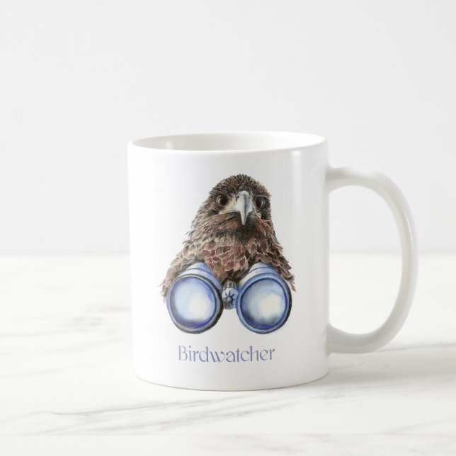 Birdwatcher Hawk Bird beobachtet Spaß Kaffeetasse (Rechts)