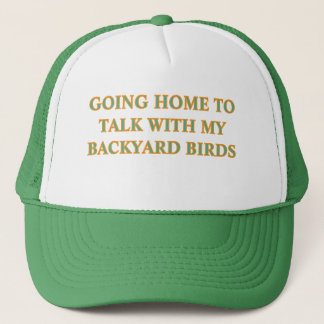 BIRDWATCHER TRUCKER HAT " ...MEINE BACKYARD VÖGEL. TRUCKERKAPPE