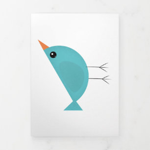 Birdy Dreifach Gefaltete Urlaubskarte