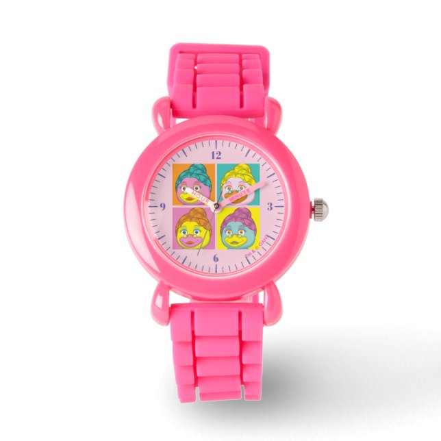 Birdy Pop Art Armbanduhr (Vorderseite)