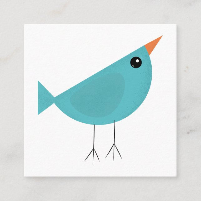 Birdy Quadratische Visitenkarte (Vorderseite)