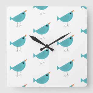 Birdy Quadratische Wanduhr