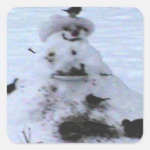 Birdy Quadratischer Aufkleber