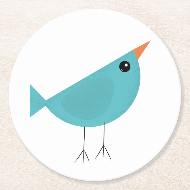 Birdy Runder Pappuntersetzer (Vorderseite)