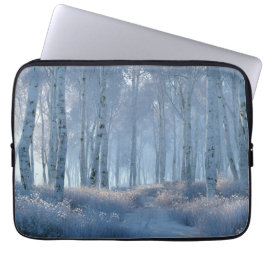 Birken-Strahlender-Schnee-Wald Laptopschutzhülle