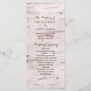 Birkenbaum & Herz Rustikales Hochzeitsprogramm Programm