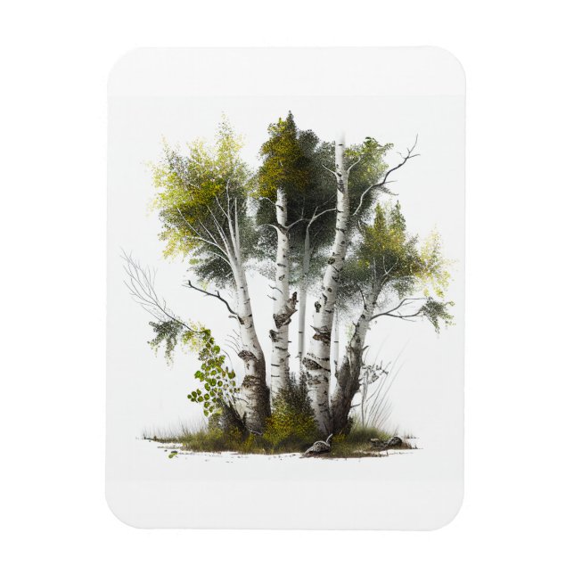 Birkenbäume, die Birken Nordirland Magnet (Vertikal)