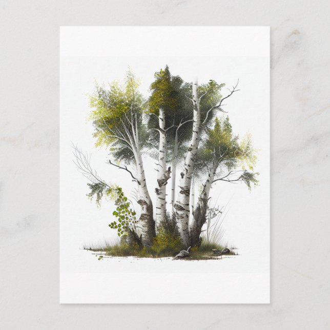 Birkenbäume, die Birken Nordirland Postkarte (Vorderseite)