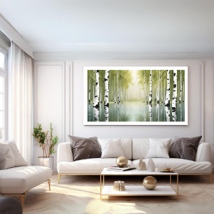 Birkenbäume Druck Moderne Natur Poster
