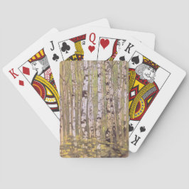 Birkenbäume in einem Wald (Roerich) Spielkarten