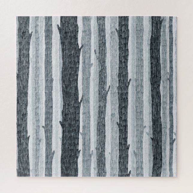 Birkenholzbäume, nahtloses Hintergrundmuster. (Vertikal)