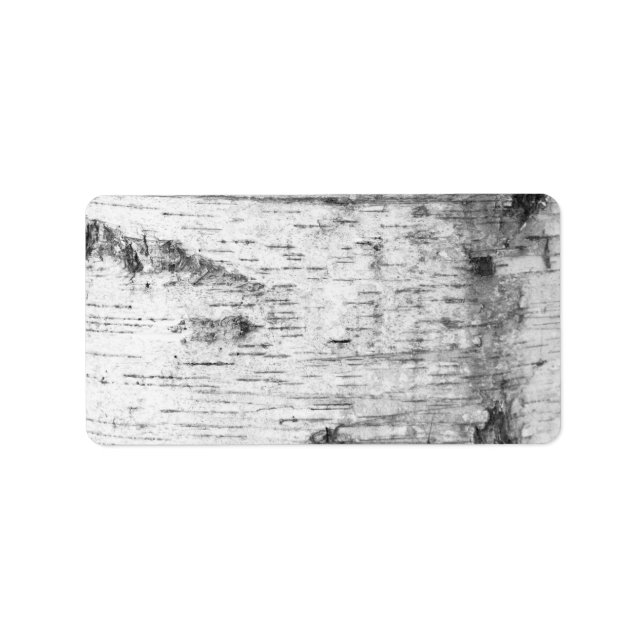 Birkenrinde Adressaufkleber (Vorne)