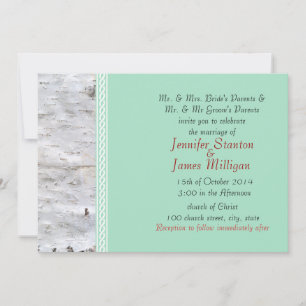 Birkenrinde Einladung