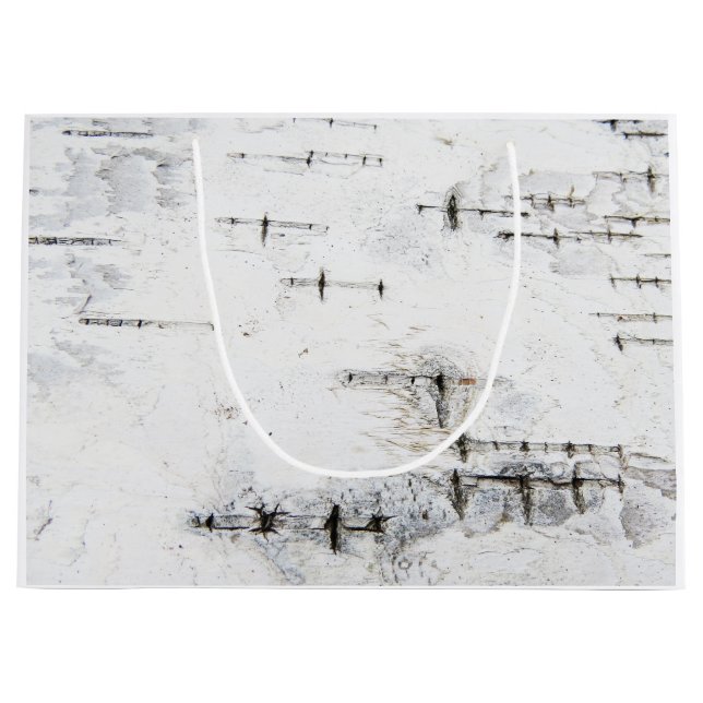 Birkenrinde-Muster Geschenktasche Große Geschenktüte (Vorderseite)