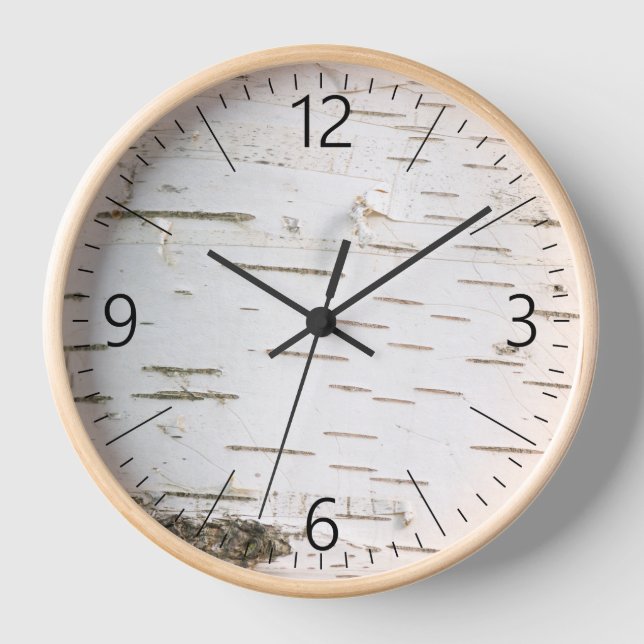 Birkenrinde Uhr (Vorderseite)